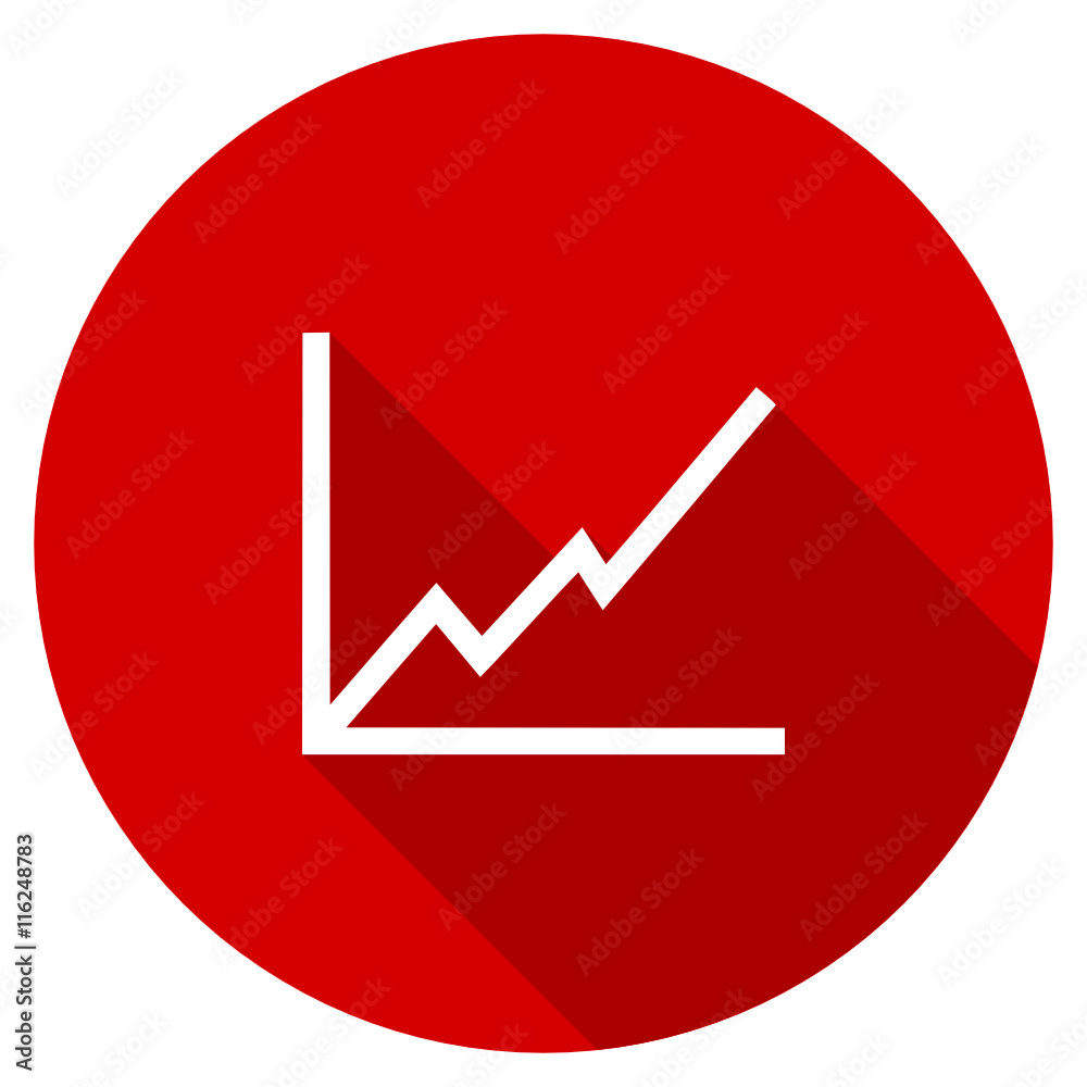 Poster Flat design red round chart vector icon