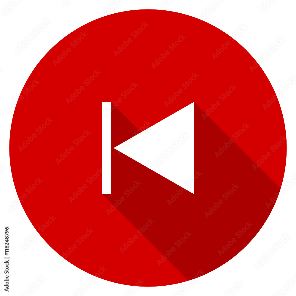 Poster Flat design red round back vector icon