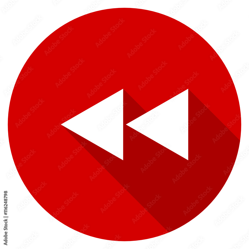 Poster flat design red round back vector icon