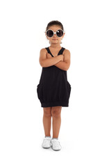 Obraz premium Cute girl with large sun glasses