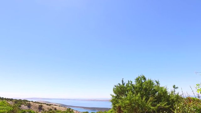 Drought on a deserted island. Hot summer day.