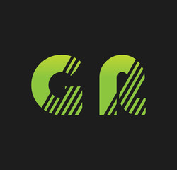 Obraz premium gr initial green with strip