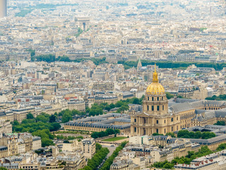 Fototapeta na wymiar Aerial view of Paris city, France
