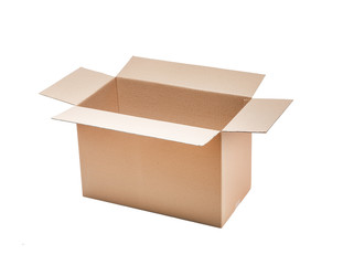 Opened cardboard box.