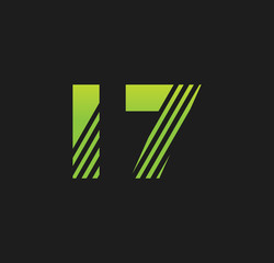 i7 initial green with strip