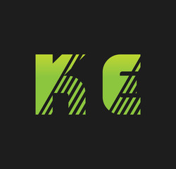 ke initial green with strip