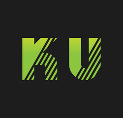 ku initial green with strip