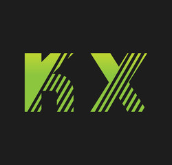 kx initial green with strip