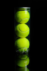 set of tennis balls