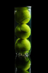 set of tennis balls