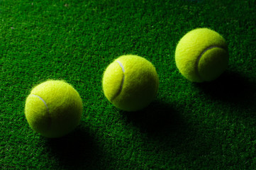 set of tennis balls
