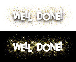 Well done paper banner.