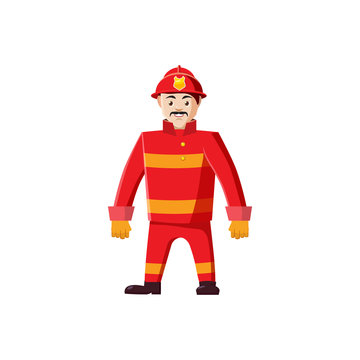 Firemen icon in cartoon style on a white background