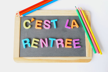 c'est la rentrée ardoise et crayons