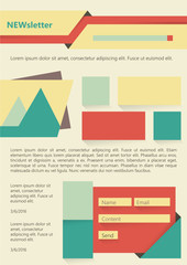 Newsletter or website page layout. 