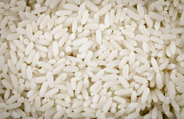 Boiled white rice basmati, background texture, cooked food