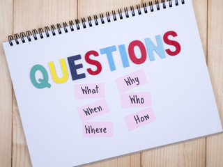 Questions, what, when, where, why, who, how 3