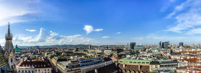 Fotobehang Aerial View Of Vienna City Skyline © travelview