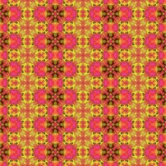 Kaleidoscopic pattern (yellow and orange)