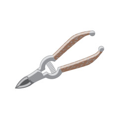 manicure nippers cartoon icon. Flat style