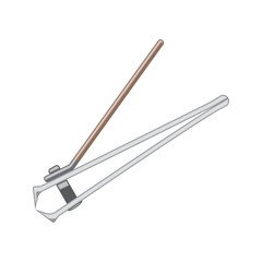 stainless steel nail clipper vector illustration. Flat style. Cartoon icon.