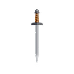 sword vector cartoon icon. Flat style