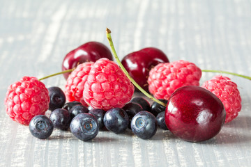 Pile of summer berries