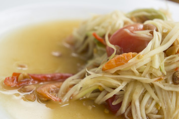 papaya salad somtum thai asian cuisine vegetable