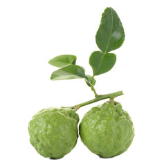 Bergamot fruit on a white background