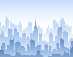 Vector buildings silhouettes background