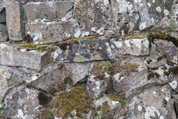 Old moss stone as background