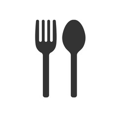 Fork and spoon icon. Restaurant, cafe symbol.