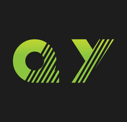 qy initial green with strip