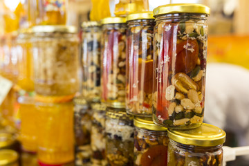 Honey with dried fruits and nuts