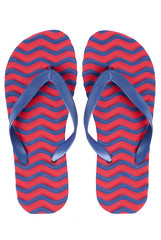 Flip flop fashion plastic shoes isolated