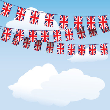 Union Jack bunting flags