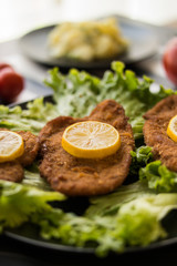 schnitzel with potato salad