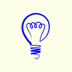 Lightbulb line scetch