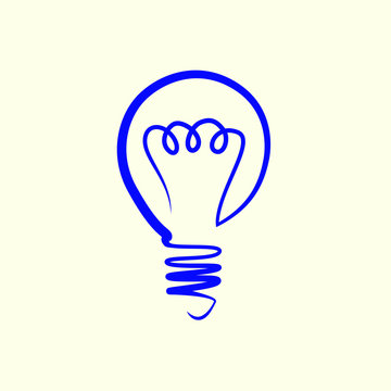 Lightbulb line scetch