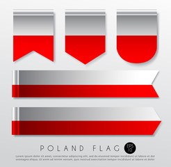 Set Of World Flag Ribbon Template : Vector Illustration