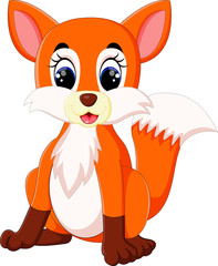 Cute fox cartoon