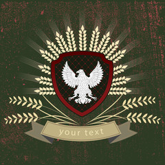 Vector vintage logo of the eagle