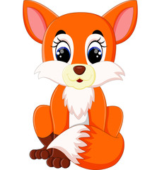 Cute fox cartoon