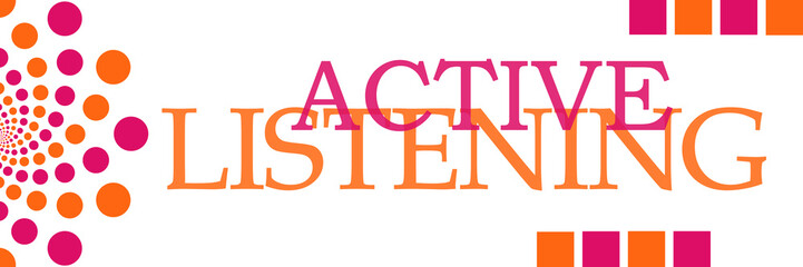 Active Listening Pink Orange Dots Horizontal 