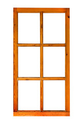 Wooden frame of a window without the glass