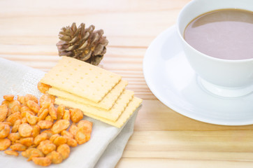 Coffee and dessert on the table
