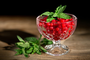 Frozen red currant berries