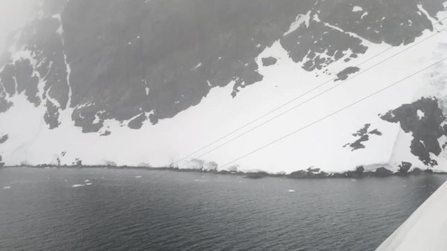 Cruise ship entering Lemaire Channel, Antarctic Peninslula, Antarctica