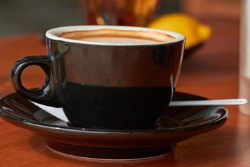 cup of coffee on the table
