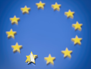 EU Sterne, Europäische Union mit defektem Stern